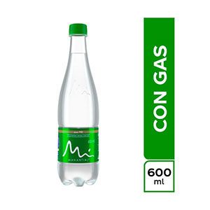Agua mineral con gas 600ml